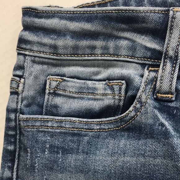 FLYING MONKEY Pricilla High Rise Distressed Skinny Jeans Size 25 Ripped Denim - Picture 8 of 11